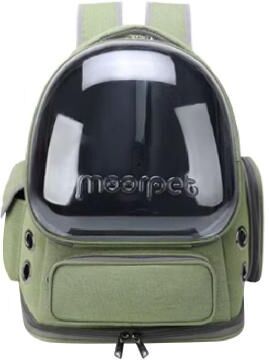 Inspired Finds Transparent Cat Carrier Backpack Breathable Travel Bag For Cats And Small Dogs green