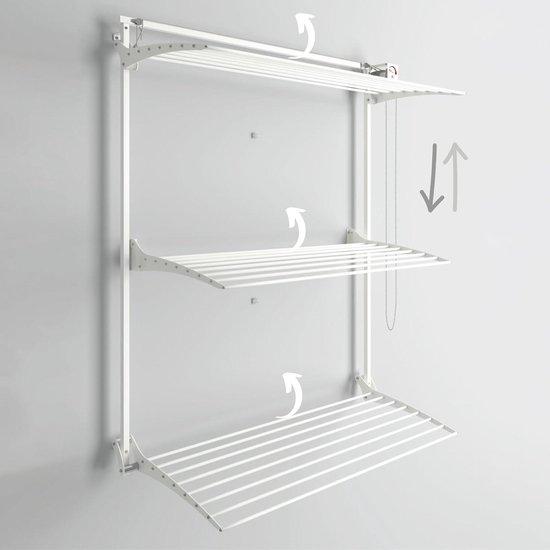 Kompaktes verticales Wäscheregal 108x52x137cm weiß