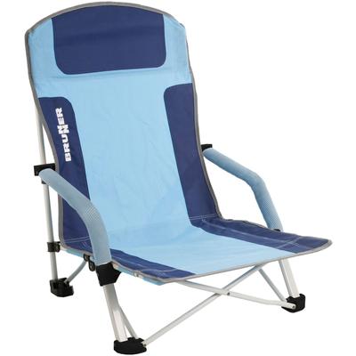Faltstuhl BRUNNER "Strandstuhl Bula", blau (blau, silberfarben, blau), Stühle, B/H/T: 50cm x 73,5cm x 57cm, B:50cm H:73,5cm T:57cm