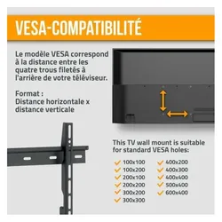 Nanook TV Halterung Ultra Flat 32" 55" (Wand, 32" - 55"), TV Wandhalterung, Schwarz