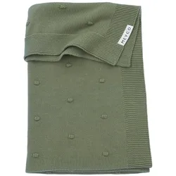 Meyco, Babydecke, Babydecke gross Mini Knots - forest green - 100x150cm (150 x 100 cm)