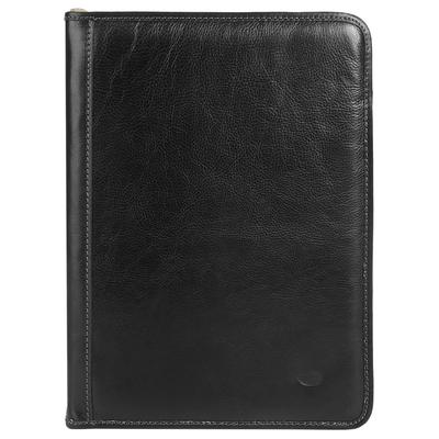 Dokumententasche PIKÉ "PIKÉ Herren, Damen echt Leder, Made in Italy", Damen, Gr. B/H/T: 34cm x 25cm x 2cm onesize, schwarz, Leder, beschichtet, glänzend, Taschen, echt Leder, Made in Italy