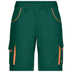 Funktionelle kurze Hose "JN872" - 60 - dark-green/orange