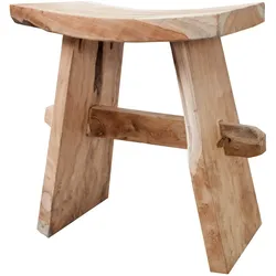 riess-ambiente Sitzhocker ZEN - 40cm Teakholz Beistelltisch massiv