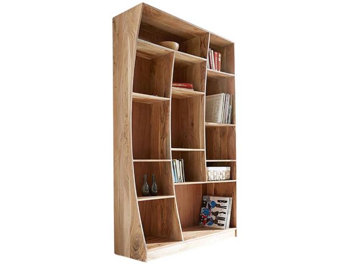 DELIFE Standregal Live-Edge, Akazie Natur 120 cm rechts Standregal
