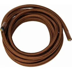 Kopp 151502116 Textilleitung, rund, 3-adrig, 2m, braun  - 10 Stück