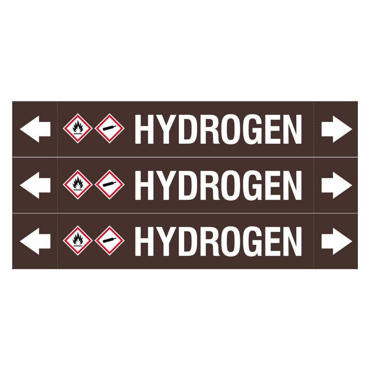 Brady ASME - Rohrmarkierer - Hydrogen (ASMEPM-37X230MM-HYDROGEN)