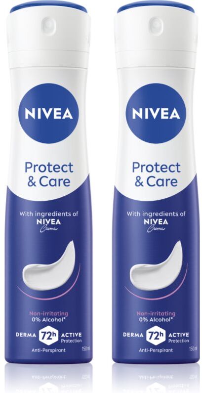 NIVEA Protect & Care spray anti-transpirant conditionnement avantageux