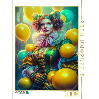 CALVENDO Puzzle Umgeben von gelben Luftballons | 1000 Teile Lege-Größe 64x48cm Foto-Puzzle für glückliche Stunden