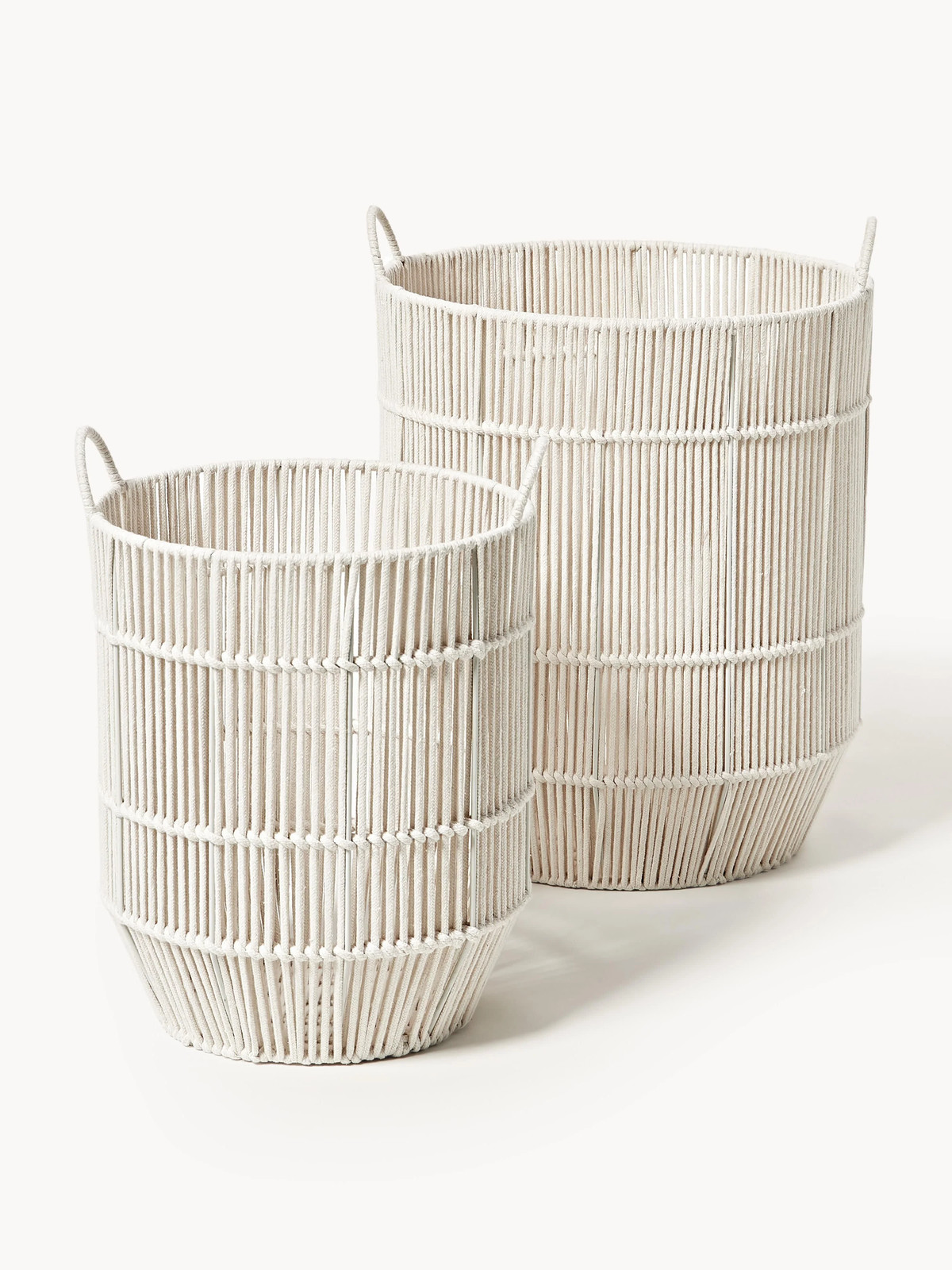Westwing Collection Handgeweven wasmanden Gabe van touw, 2-delig
