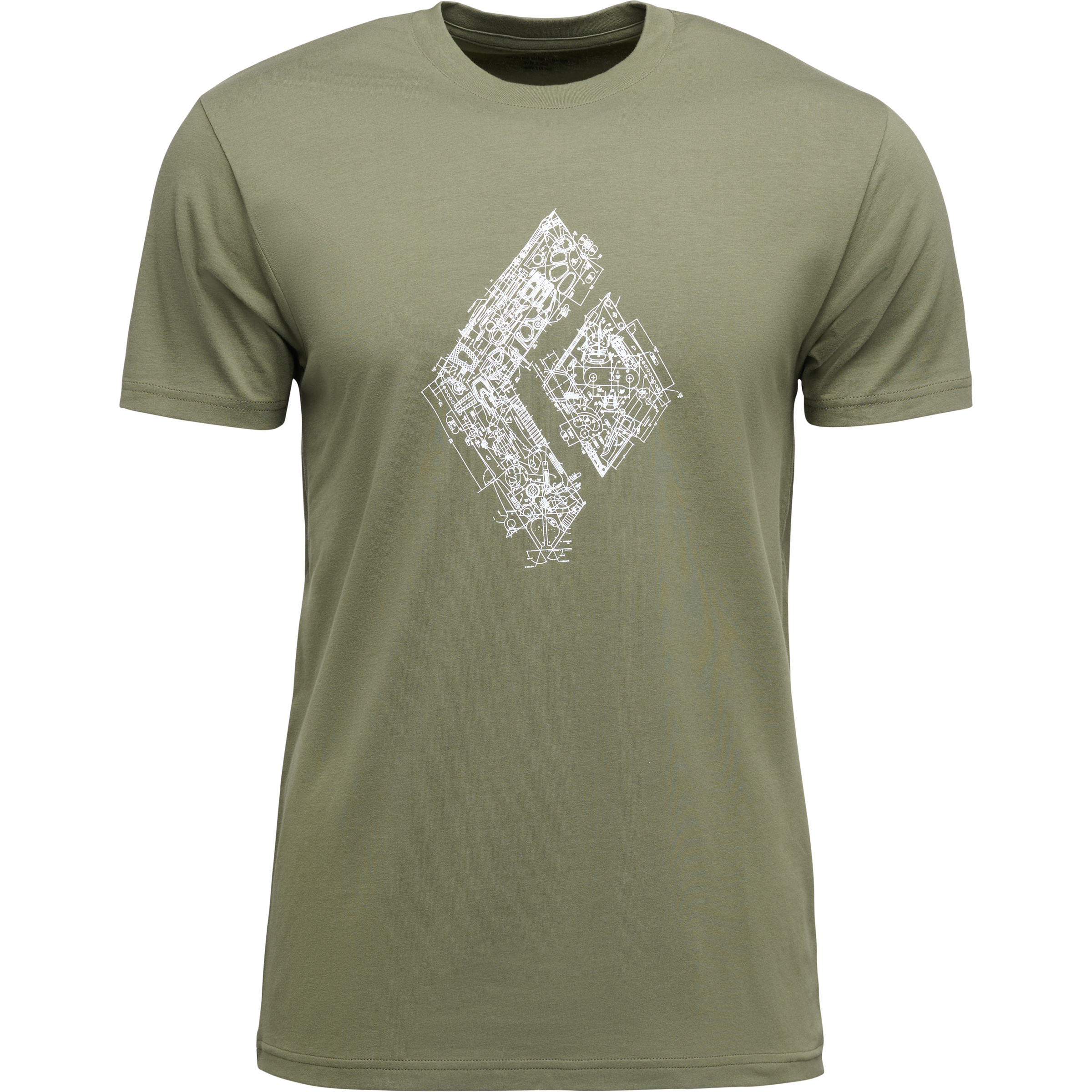 Black Diamond Engineered Diamond Herren T-Shirts gruen Größe S Lifestyle Hautfreundlich