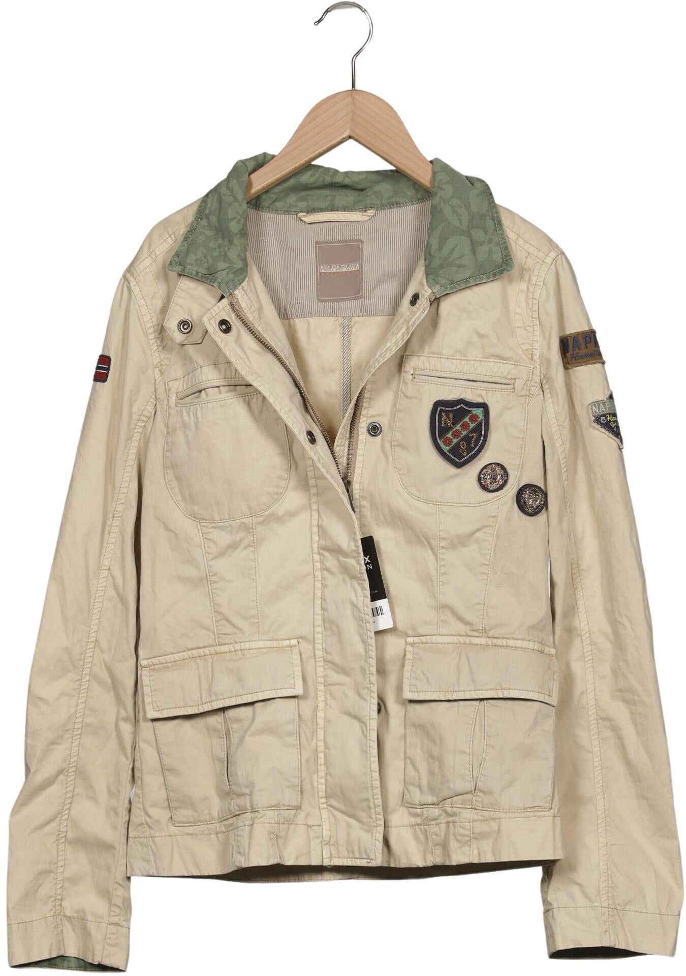 Napapijri Damen Jacke, Beige, Gr. M, Baumwolle - Second Hand