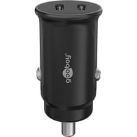 Dual-USB-C Auto-Schnellladegerät 30 Watt, PD schwarz, 2x USB-C, Power Delivery, 12 / 24 Volt