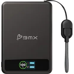 BMX B939-05-BL - Powerbank, Solid-State, Feststoff, 5000 mAh, MagSafe, schwarz