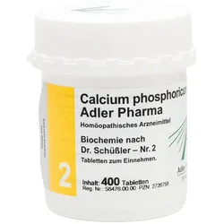 Calcium phosphoricum D6  Adler Pharma Biochemie nach Dr. Schüßler Nr.2, Tablette 400 St Tabletten