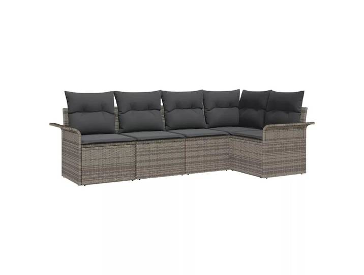 VidaXL - Outdoor-sofagarnitur poly-rattan, One Size, Grau