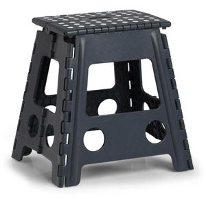Zeller Tritthocker 13037, klappbar, aus Kunststoff, 1 Stufe, anthrazit