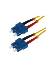 Helos 2m OS2 SC/SC Glasfaserkabel Gelb LWL Patchkabel 9/125µm SC Duplex Stecker/Stecker gelb (115810)