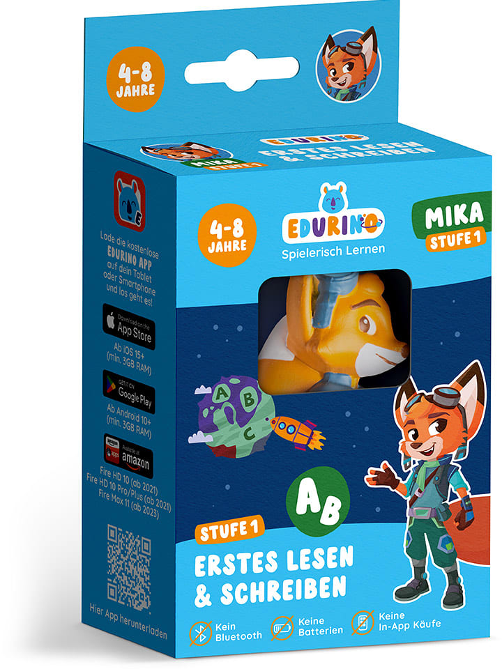 Lernfigur Edurino Mika - Erstes Lesen & Schreiben - ab 4 Jahren - onesize