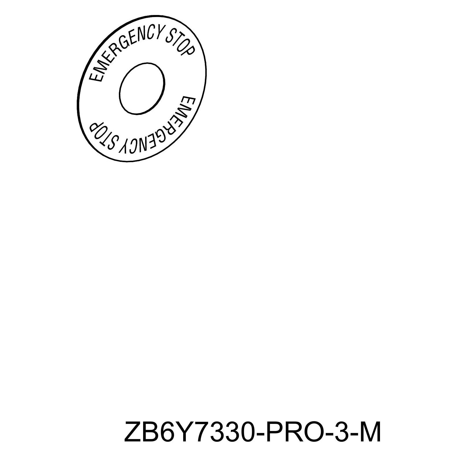 Schneider Electric Not-Halt-Schild D=45mm gelb (ZB6Y7330)
