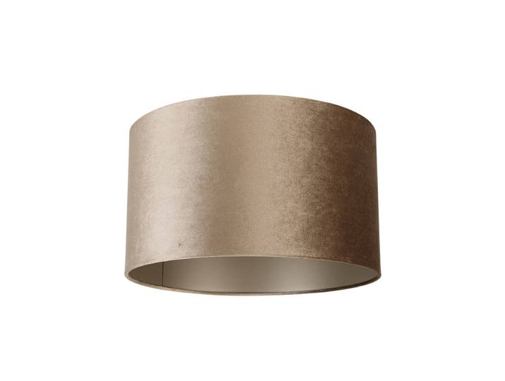 Abat-jour en velours taupe 35/35/20