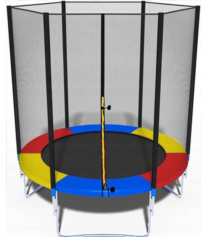 Gartentrampolin, 183 cm - Mit Sicherheitsnetz und doppelter Verriegelung - Belastbar bis 90 kg