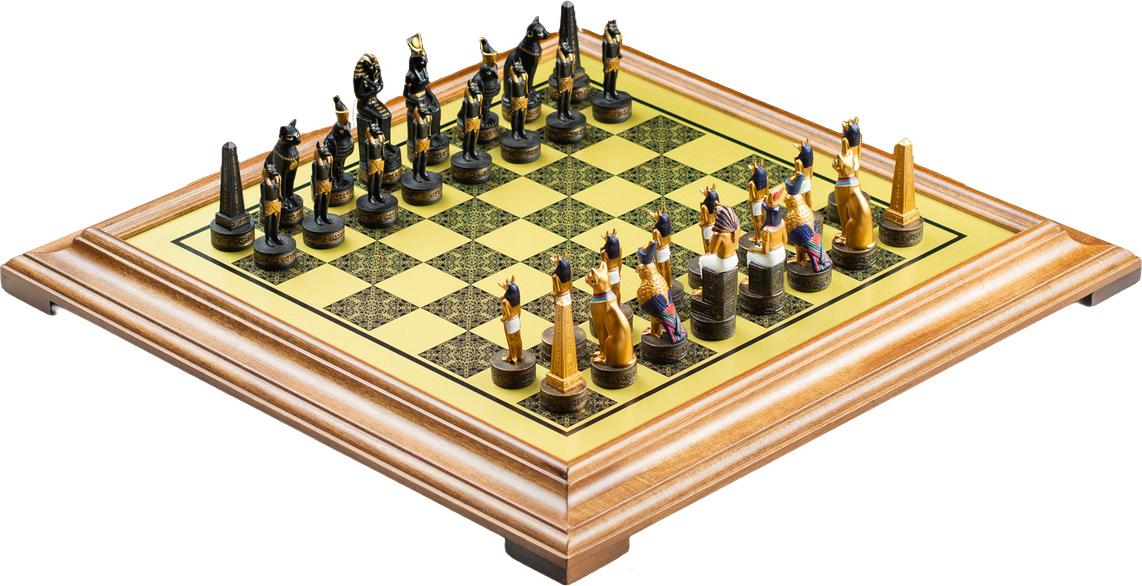 s Ägyptisches Schachspiel aus Tilia-Holz - 48 cm - Italfama