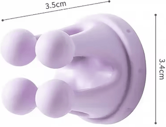 Inspire Picks Silicone Self Adhesive Toothbrush Holder Waterproof Multi Function Wall Hook For Bathroom Organization purple 1pc