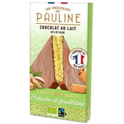 Milk chocolate - pistachio & crispy crepes 92g