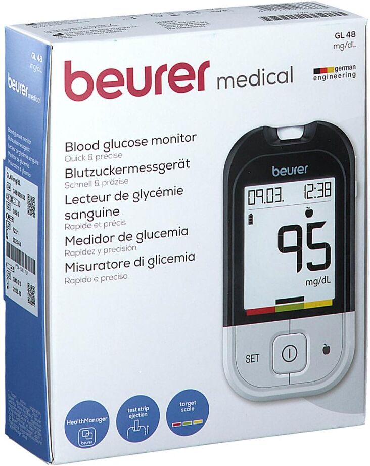 Beurer Gl48 Blutzuckermessgerät Mg/dl 1stk