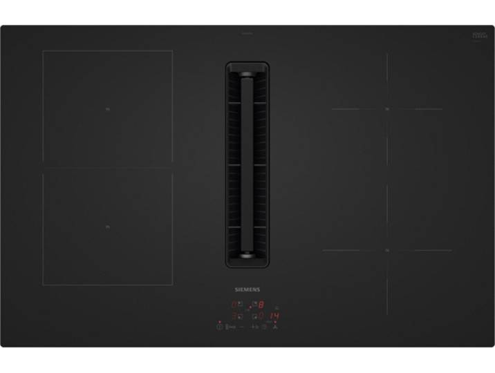 SIEMENS Kochfeld mit Dunstabzug iQ300 ED81ABS16E, touchControl, PowerBoost, Restwärmeanzeige