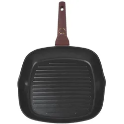 BerlingerHaus Design Grillpfanne mit Glasdeckel, 28cm, bordeaux, Pfanne + Kochtopf, Rot