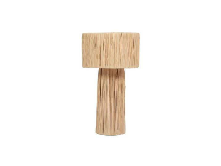 Lampe à poser beige en raphia naturel 45x28