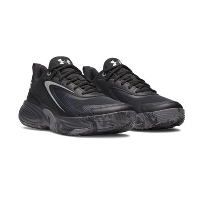 Basketballschuh UNDER ARMOUR "UA LOCKDOWN 8", Herren, Gr. 46, schwarz, anthrazit, metallic silber, Leder, Synthetik, Textil, Schuhe
