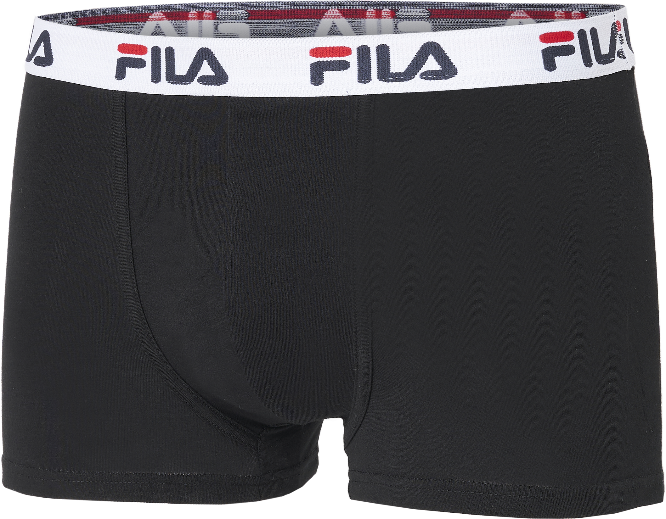 Boxershorts FILA "MAN BOXER SHORTS", Herren, Gr. S, schwarz, Obermaterial: 95% Baumwolle, 5% Elasthan, unifarben, körpernah, Unterhosen Boxershorts, mit ergonomischem Schnitt