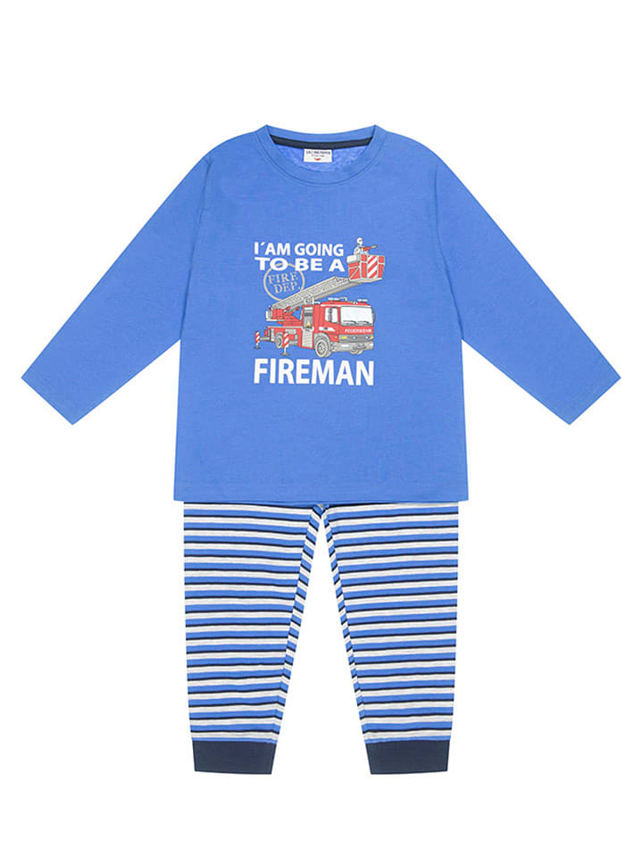 Salt and Pepper Pyjama in Blau - 104/110