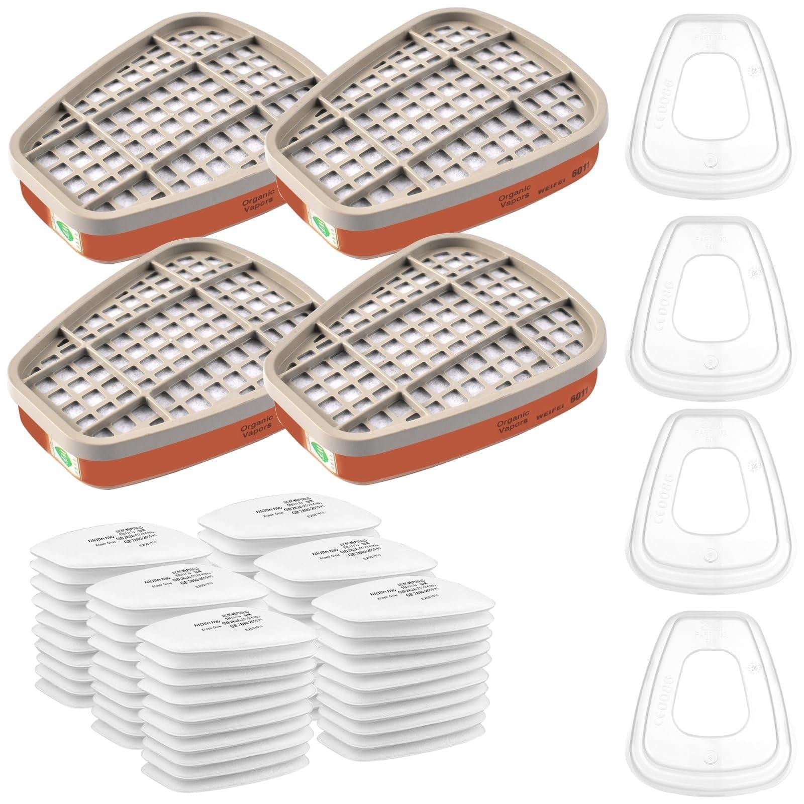 60 Filters voor Ademhalingsmaskers voor Veiligheid bij Klussen