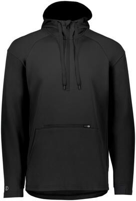 Holloway 222584 Limitless 1/4 Zip Hoodie in Black size 2XL   Polyester