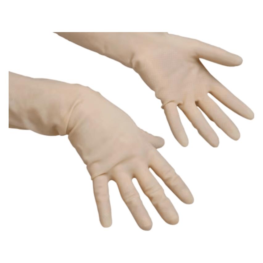 Vileda PROFESSIONAL unisex Gummihandschuhe Lightweight beige Grösse M, 1 Paar (M) (174313)