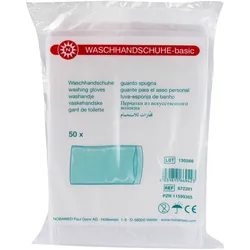 Noba Waschhandschuhe basic Vliesstoff weiß 10 x 50 = 500 Stück
