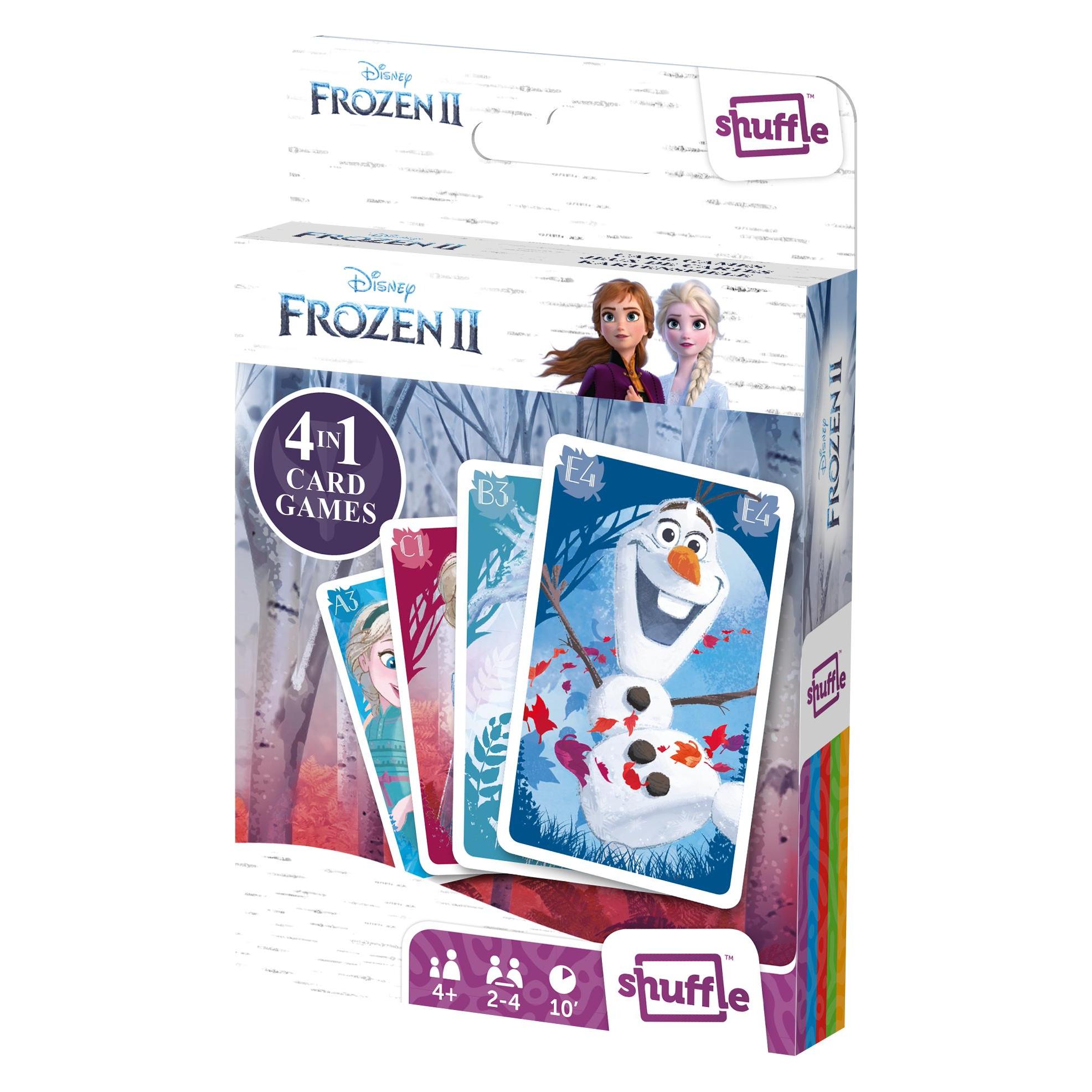 Cartamundi Frozen II 4in1 Shuffle Kaartspel (Deutsch, Französisch, Italienisch, 2 - 4 Spieler) (10006570-0001)