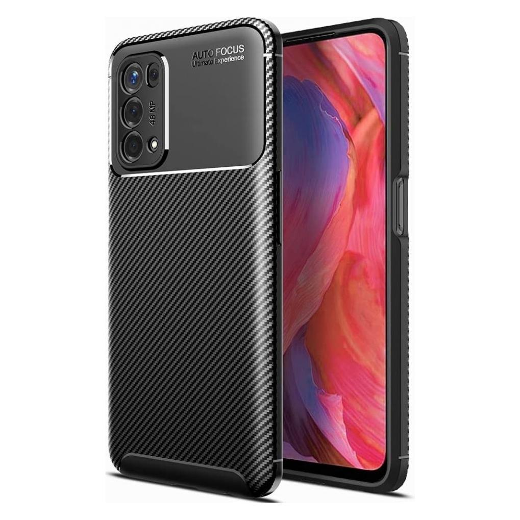 Screenguard Oppo A74 5G Hülle Carbon Design TPU Case (Oppo A74 5G) (00028477)