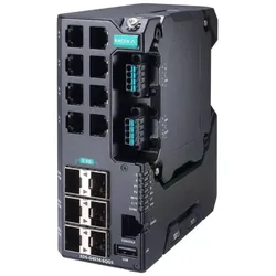 Moxa EDS-G4014-6QGS-LV (8 Ports), Netzwerk Switch, Schwarz