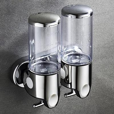 Seifenspender Wandmontage Badezimmer Dusche Pumpspender für Duschgel Shampoo Seife weiß (2500ml)