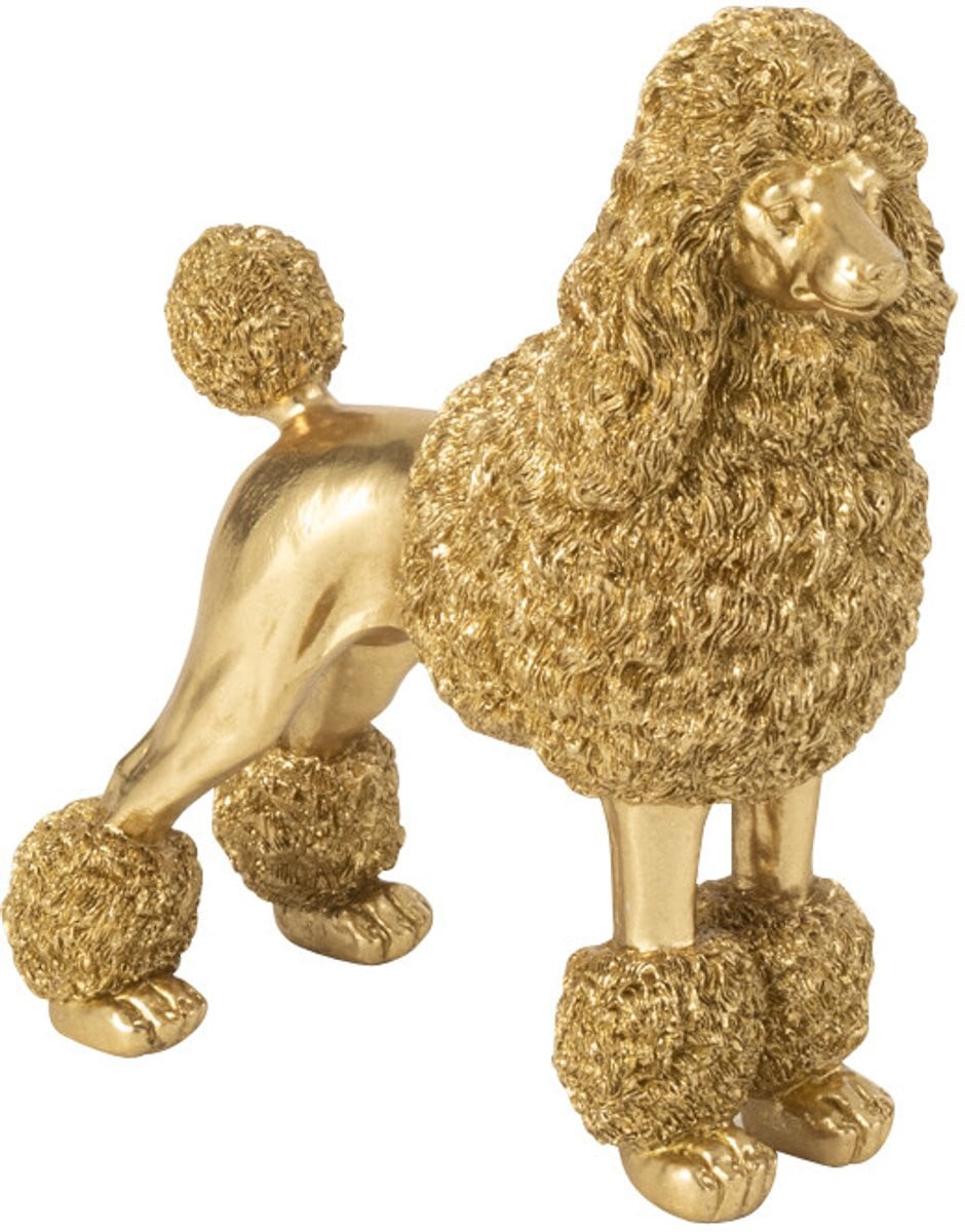 J-Line Poedel figuur staand - Goud - Small - Polyresin