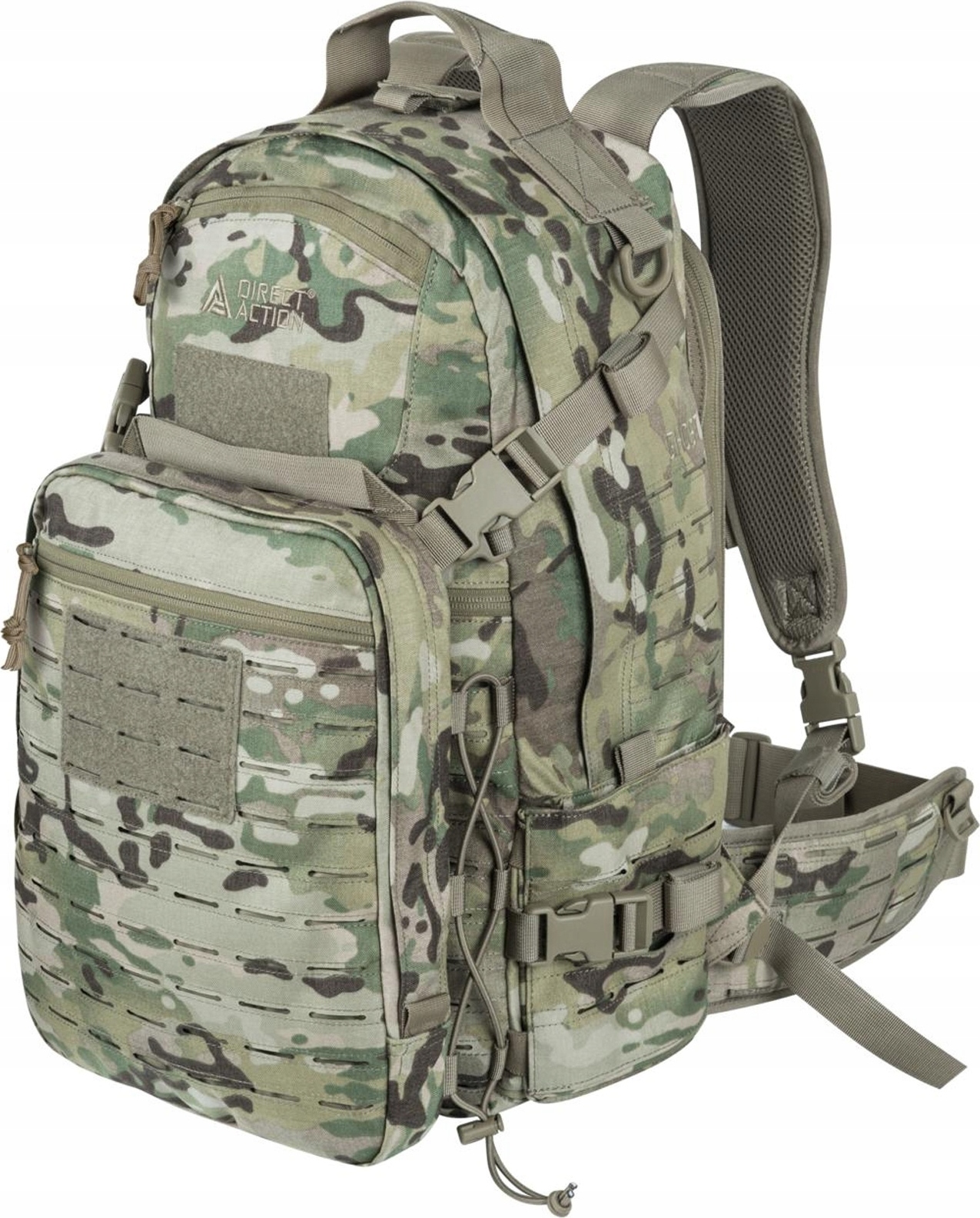 Direct Action Wanderrucksack, GHOST MkII Cordura, Molle, 28L + 3.5L Tasche MultiCam
