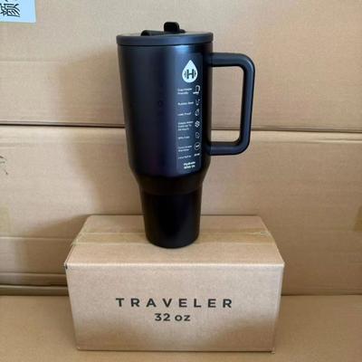 Inspired Finds HydroJug Traveler Tumbler 32oz 40oz Stainless Steel Vacuum Insulated Water Bottle With Straw Lid black 40oz