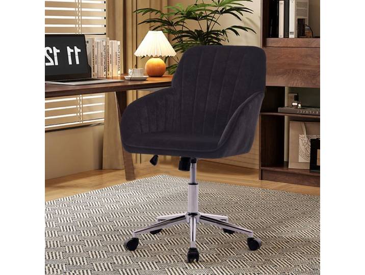 Fauteuil de bureau pivotant réglable en hauteur W3495 pour la maison et la chambre fauteuil pivotant ergonomique avec dossier adap
