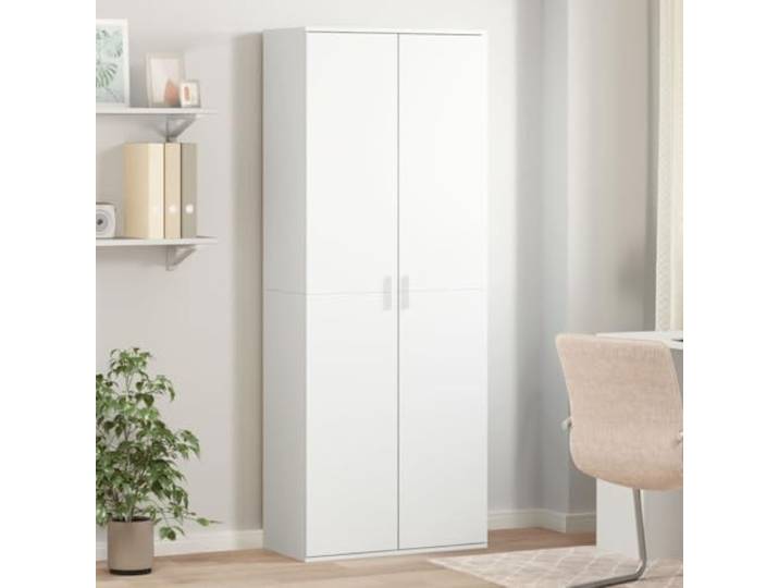 KGHFDVB Highboard Weiß 70x35x180 cm Holzwerkstoff Mit Türen, Viel Stauraum, Feuchtigkeitsbeständig, Pflegeleicht, Stabil
