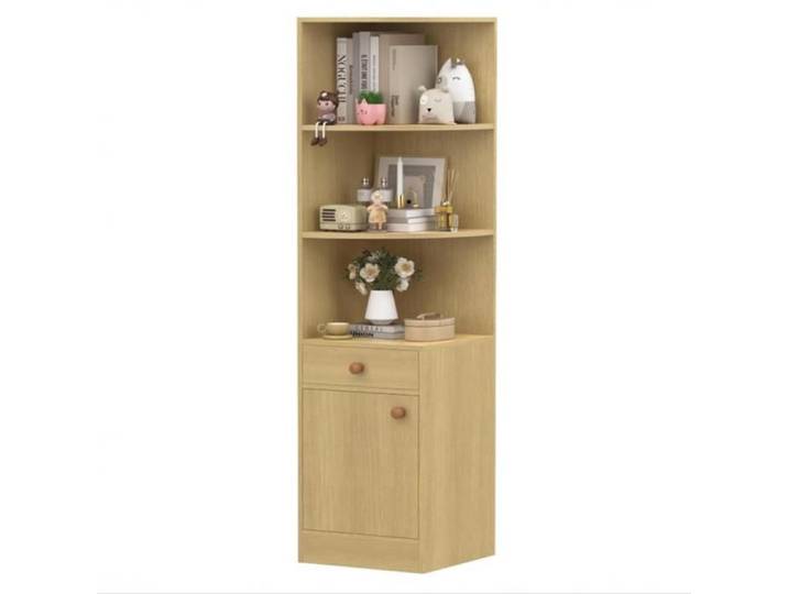 KEDIA Étagère d'angle Avec Placard et Tiroir 5 Niveaux 38*38*161cm Pour Salon Cuisine Salle de Bain Stable Facile à Nettoyer